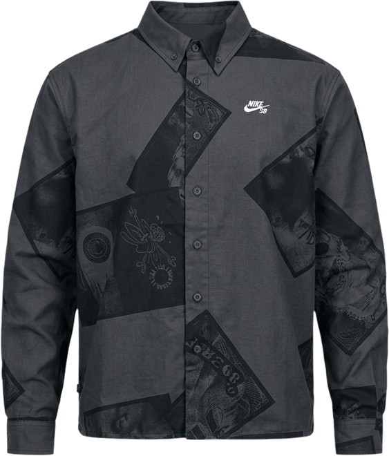 Nike SB Men's Long-Sleeve Button-Up Skate Top