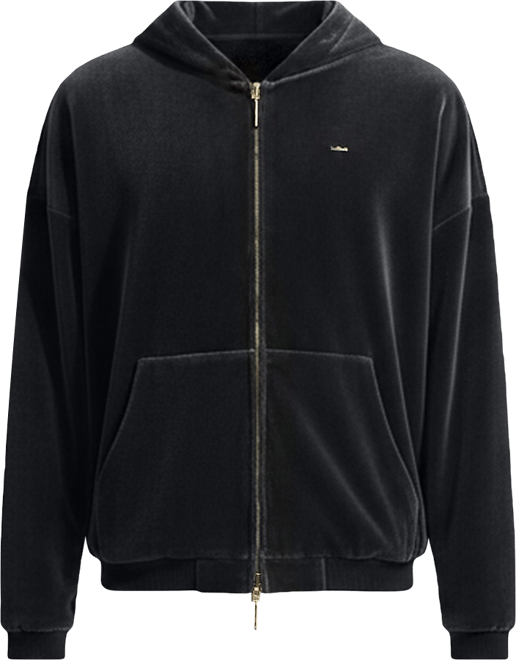 LeBron Sudadera con gorro de básquetbol de cierre completo de velour para hombre