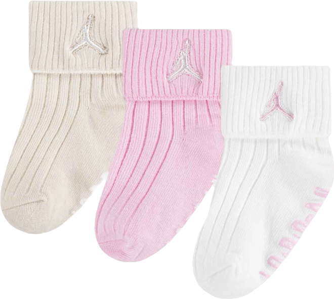 Baby Boy or Girl Essentials Ribbed Gripper Socks, 3 Pack