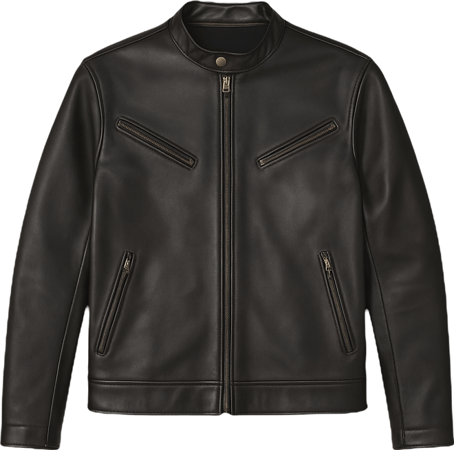 Men's Modern Cafe Racer Leather Jacket