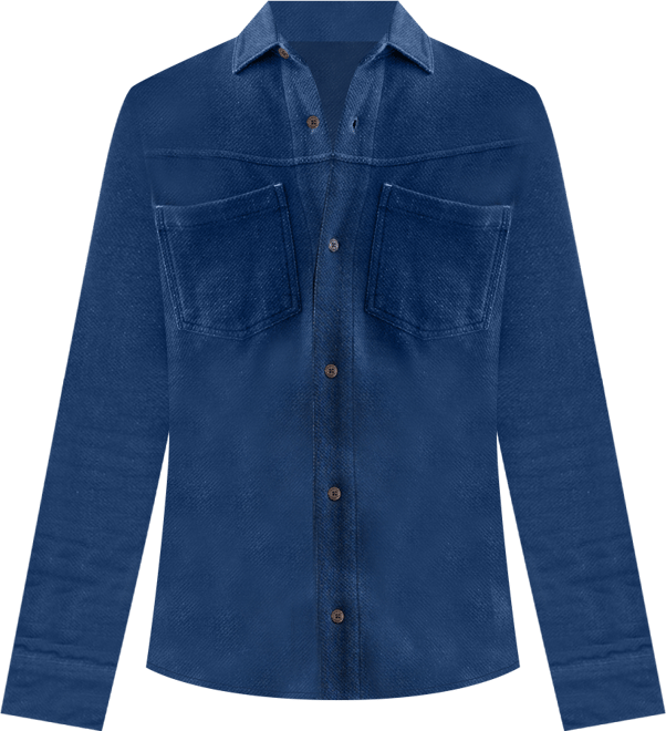 Men's Washed Textured Long-Sleeve Shirt