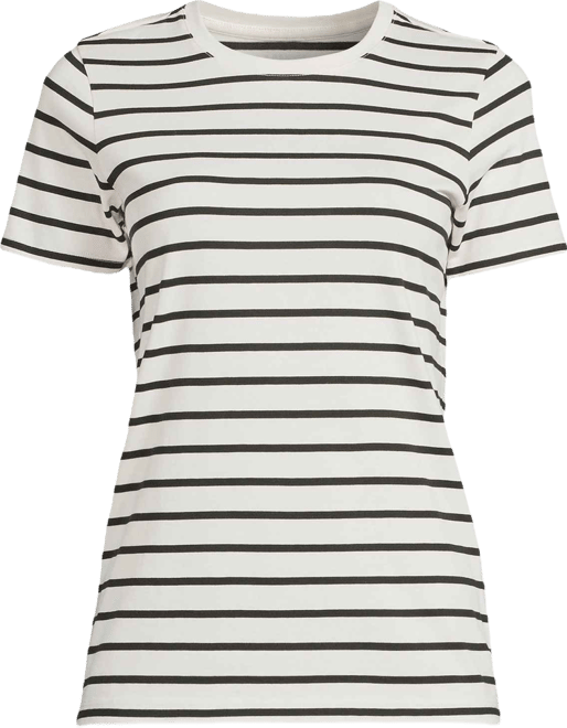 Women's Petite Relaxed Supima Cotton Crew Neck T-Shirt