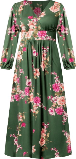Plus Size Kelsey Long Sleeve Maxi Dress