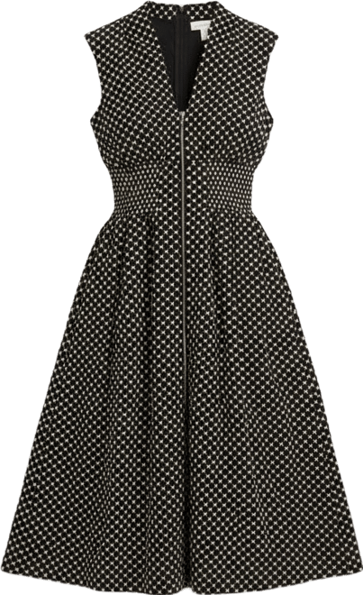 Women's Embroidered Cotton Midi Dress