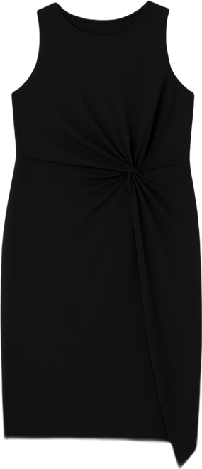 Plus Size Side-Knot Midi Dress