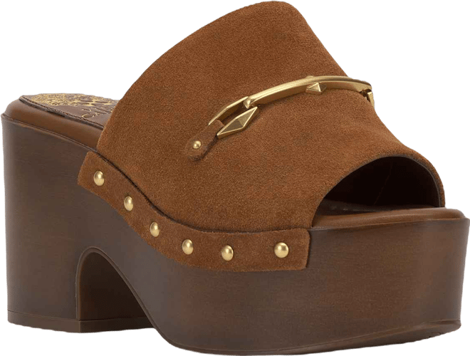 Women's Efellan Wood Platform Slip On Sandals