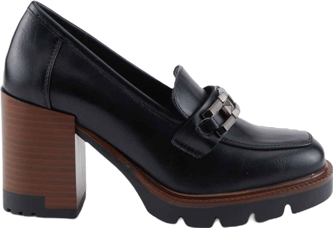 Women s Dajah Slip-On Loafers with Inset Heel, Geometric Hardware & Lug Sole