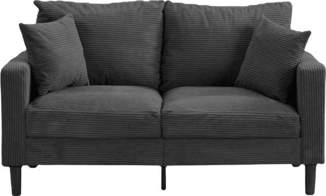 57" Loveseat Sofa, Wooden Frame, Comfy, Modern Style