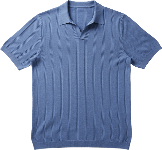 Men's Johnny Collar Stripe Polo Shirt
