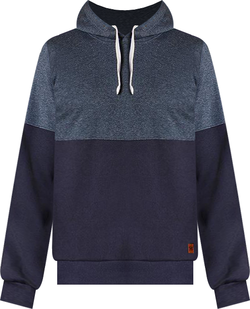 Men's Prussian Blue Block Pullover Hoodie