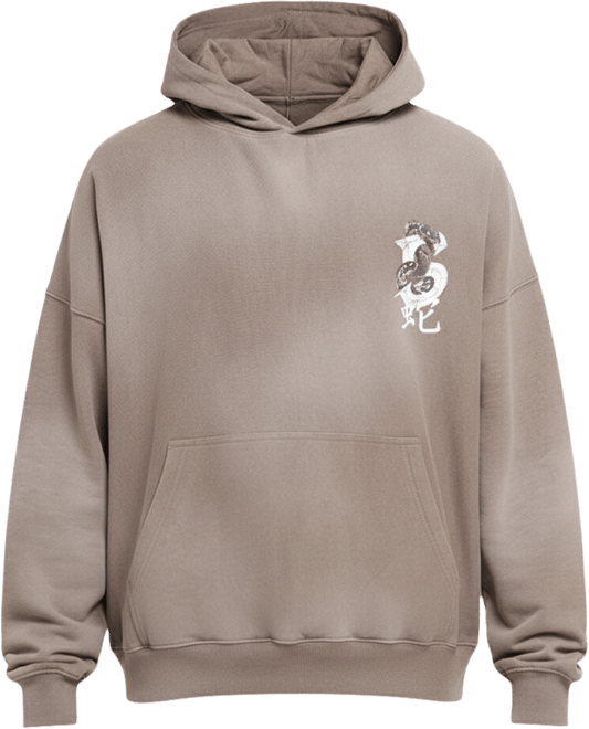 Men's Gothic Distressed Zip Hoodie