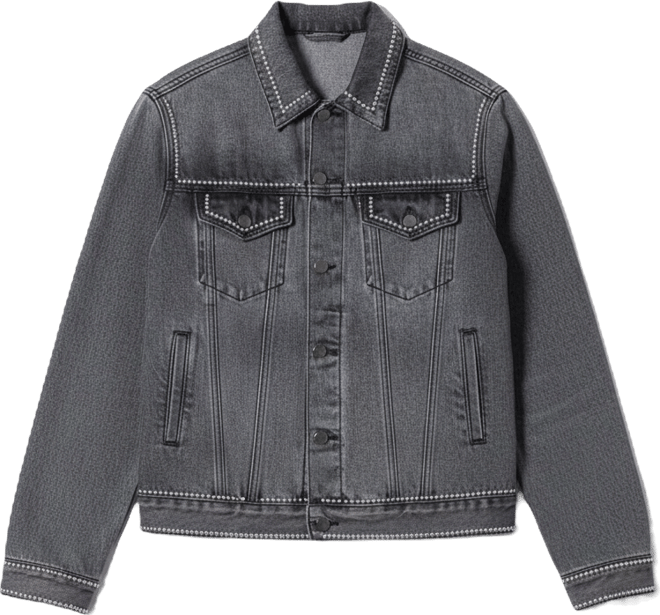 Men's Flat Studded Trucker Jacket