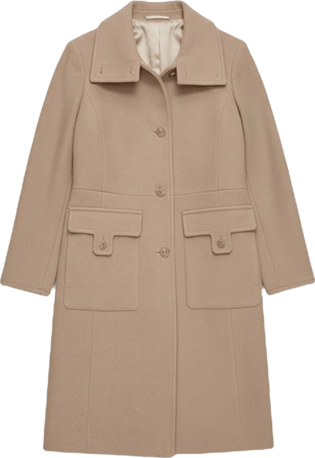Women's Almedia Sb Wool Twill Coat With Back Belt
