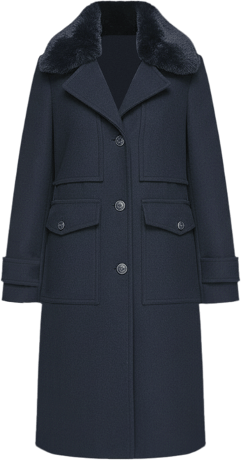Olpae Sb Wool Twill Women's Coat With Back Vent