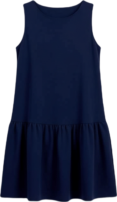 Petite Drop-Waist Sleeveless Dress