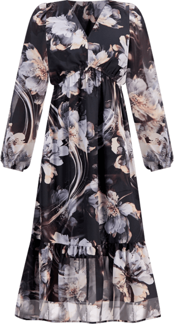 Petite Chiffon Fit & Flare Dress