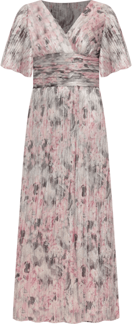 Petite Printed V-Neck A-Line Dress