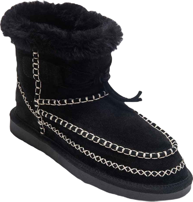 Forever & Always Women's Shoes Jorel Leather Fur Lined Ankle Boot.