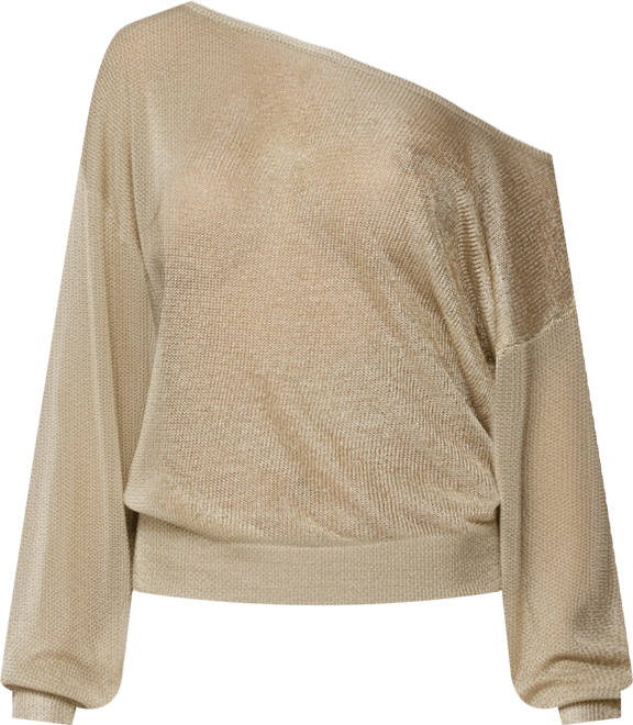 Women's Charlo Off Shoulder Shiny Knit Top