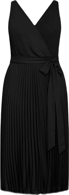 Plus Size Lilly Faux Wrap Pleat Dress