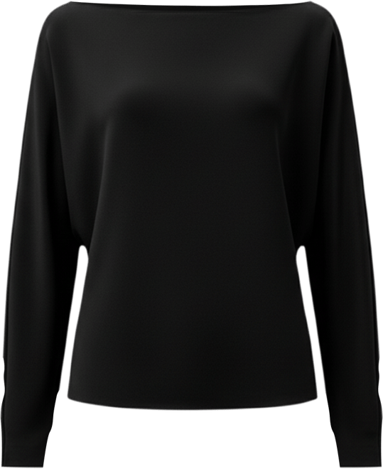 Women's Long Sleeve Gathered Silk Top