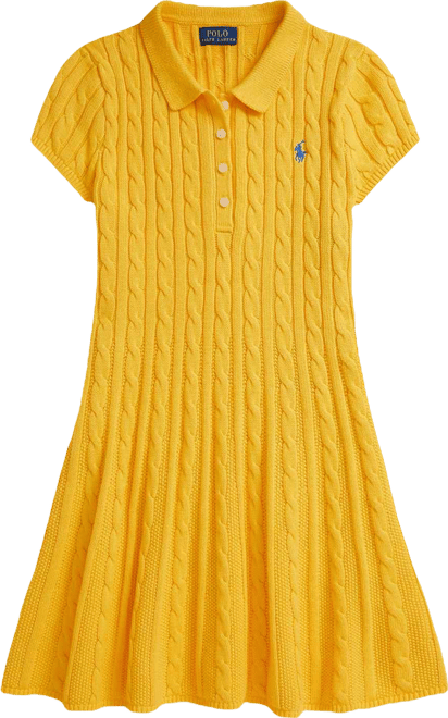 Girls 7-16 Cable-Knit Short-Sleeve Sweater Dress