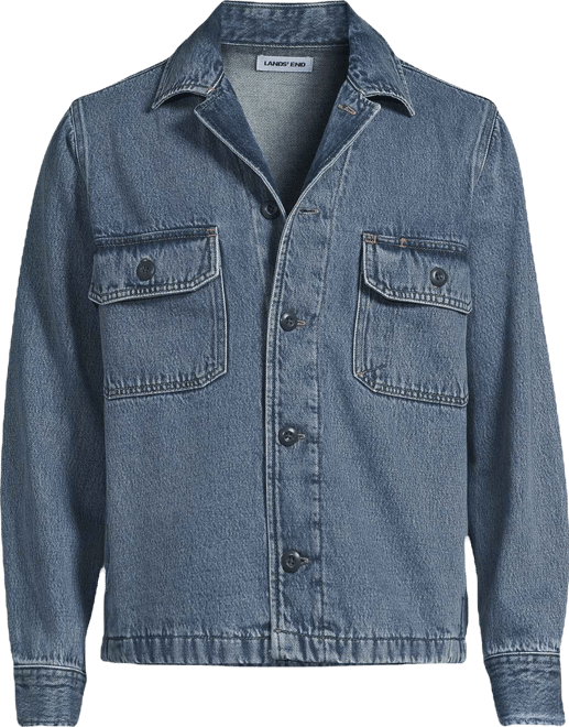 Men's Denim Utility Shirt Jacket