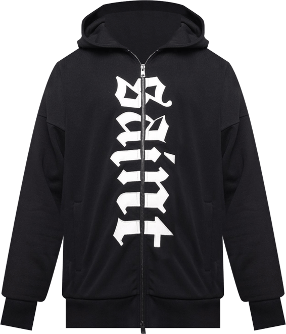 Men's Gothic Distressed Zip Hoodie