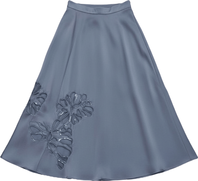 Women's A-Line Sequin Floral Skirt