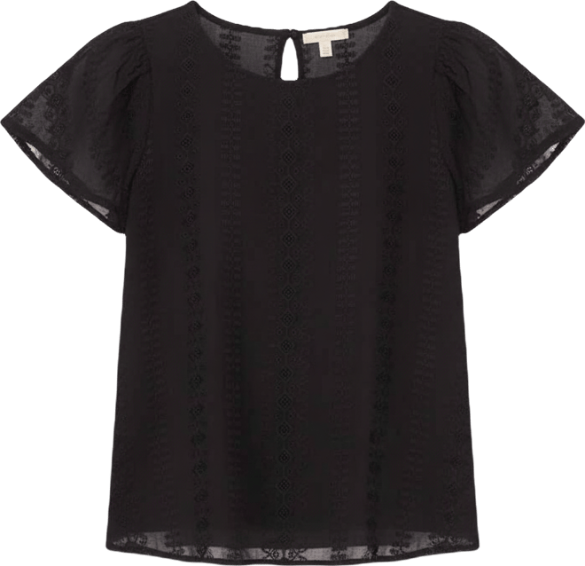 Women's Flutter Sleeve Crewneck Top