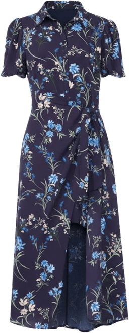 Women's Button-Front Midi Shirt Dress