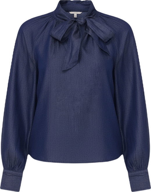 Women's Tie Collared Top