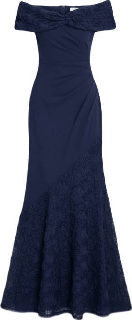 Women's Off-The-Shoulder Side Tuck Gown