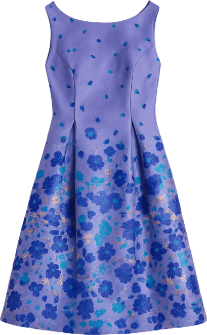 Women's Border Jacquard Boat Neck Dress