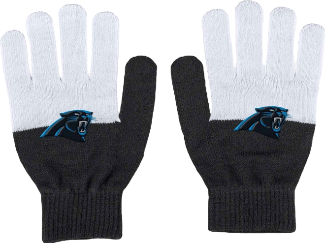 Women's Carolina Panthers Color-Block Gloves