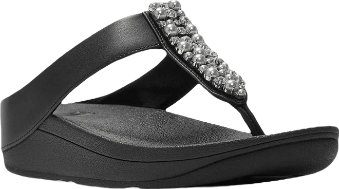 Women's Fino Imitation Pearls and Crystal Toe-Post Slip-On Sandals