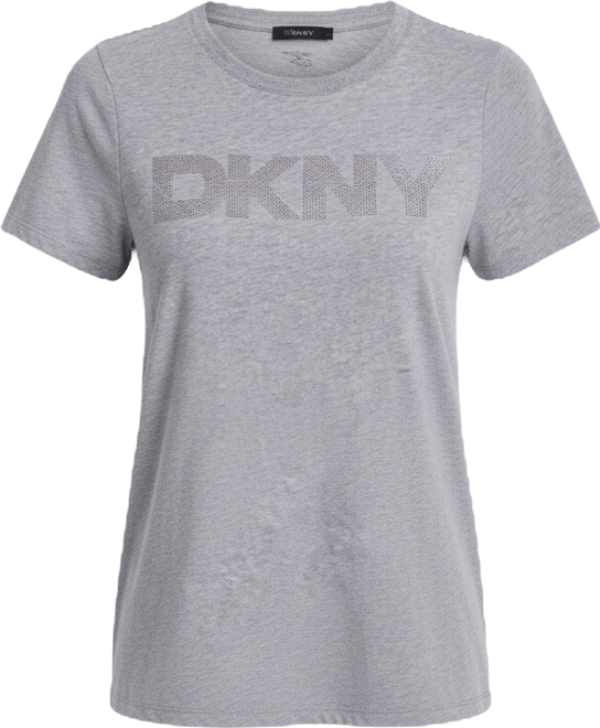 Women's Ombre Rhinestone Short-Sleeve Top