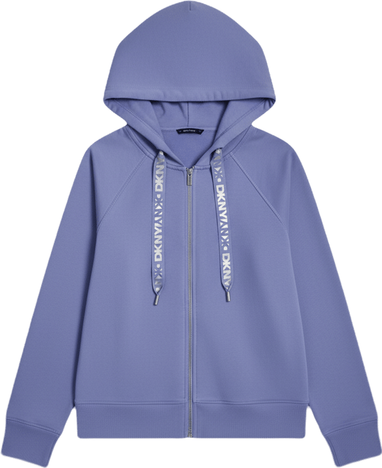 Women's Two-Tone Logo Drawcord Zip Hoodie