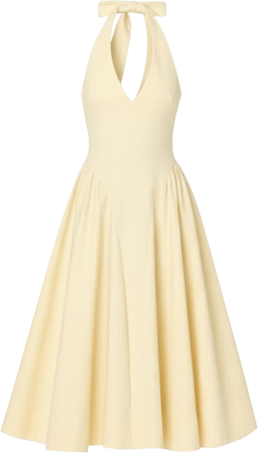 Women's Basque Waist V-Neck Dress