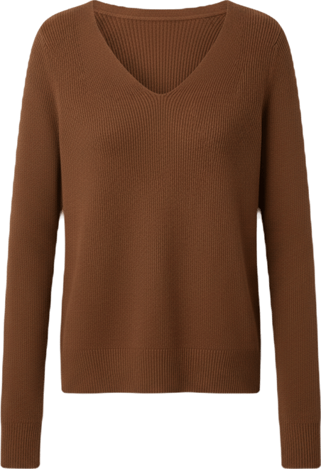 Women's V-neck Ultra-fine Merino Wool Sweater