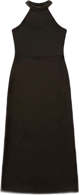 Women's Stretch Satin Long Dress