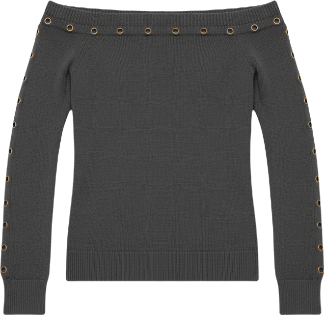 Women's Morgen Grommet Off Shoulder Knit Top