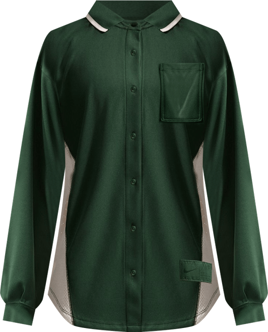 나이키 스포츠웨어 여성 오버사이즈 버튼 다운 저지 탑