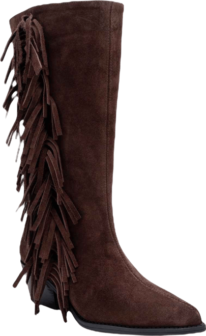 Women Orlo Leather Fringed Western Boot