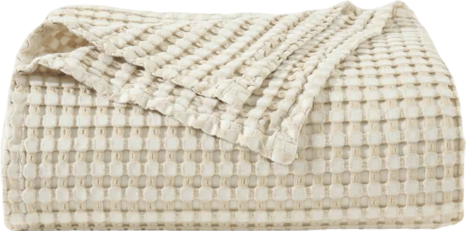 Cozy Bamboo Waffle Blanket, Throw
