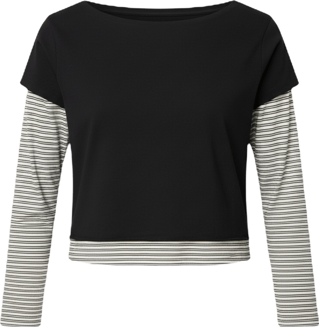 Women's Layered Stripey Long Sleeve T Shirt