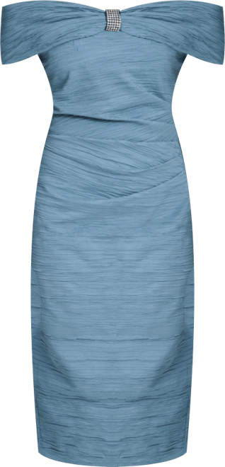 Women's Off-The-Shoulder Midi Cocktail Dress