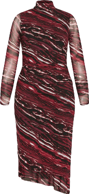 Women's Plus Size Mesh Miranda Print Dress