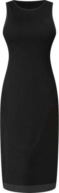 Women's Powermesh Rhinestone Sleeveless Maxi Dress