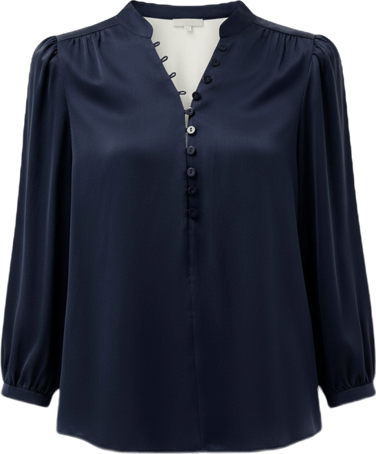 Women's X Melissa Murrell Silk Suede V-Neck Blouse